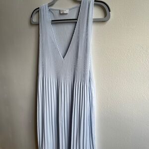 Babaton baby blue pleated dress
